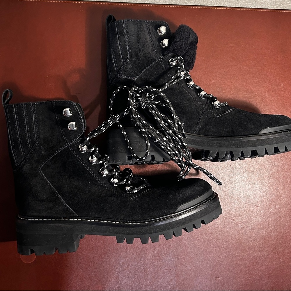 Marc Fisher Black Suede Combat Boots - Brand New ( never worn ) 🐜🐜🐜🐜🐜🐜🐜